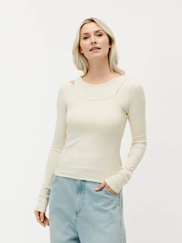 

Футболка с длинными рукавами Leger By Lena Gercke, Offwhite, Белый, Футболка с длинными рукавами Leger By Lena Gercke, Offwhite