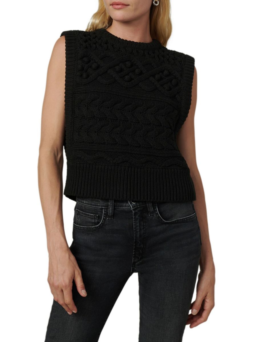

Жилет-свитер Clara Cable-Knit Joe's Jeans, черный
