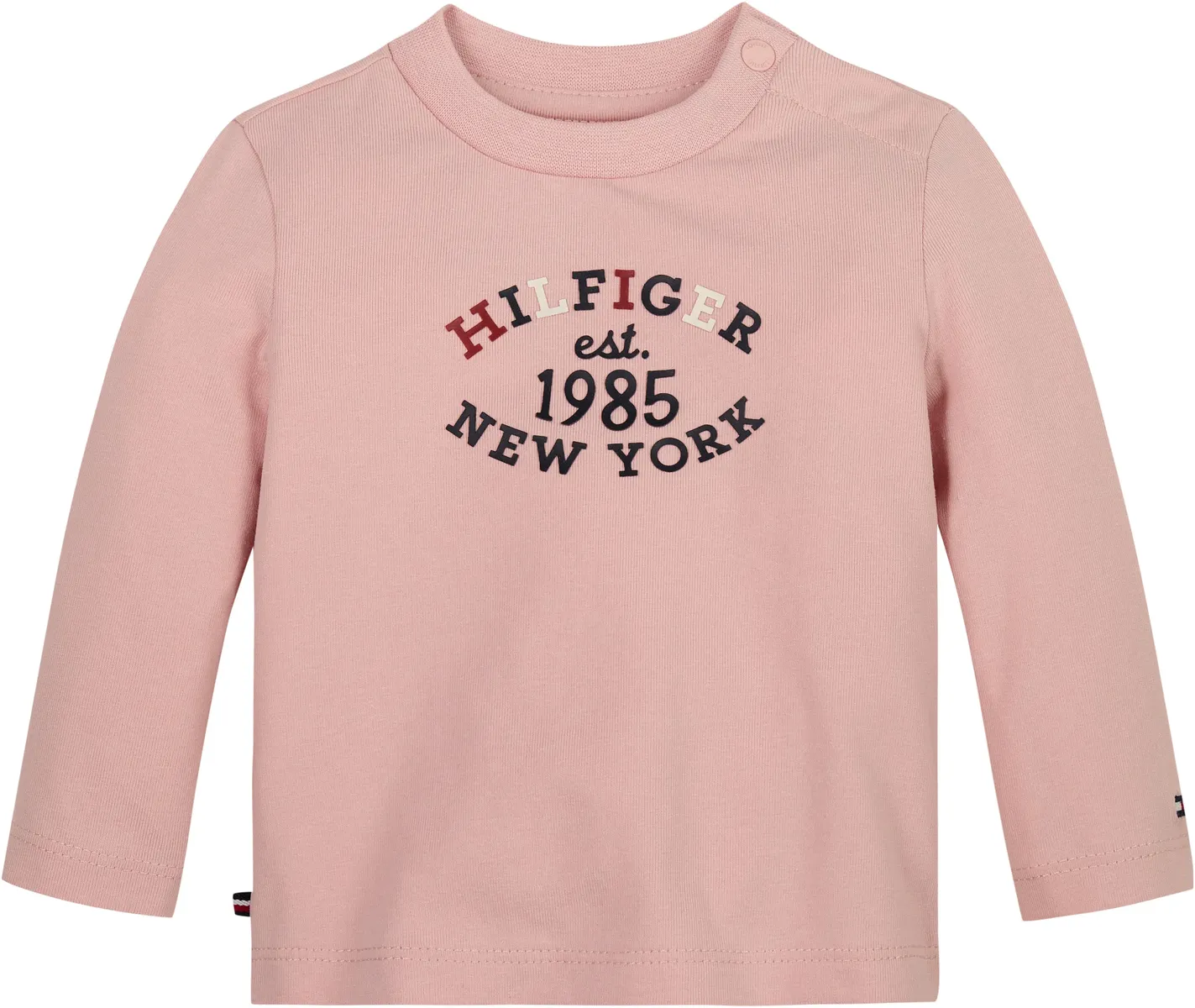 

Рубашка Tommy Hilfiger с длинными рукавами "MONOTYPE OVAL REGULAR TEE LS", для детей до 2 лет, с надписью-логотипом, цвет Soft Rose