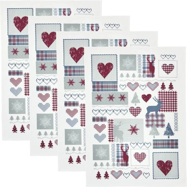 

Кухонное полотенце Erwin Müller 4er-Pack 133104, 50x1x70 см цвет rot-grau