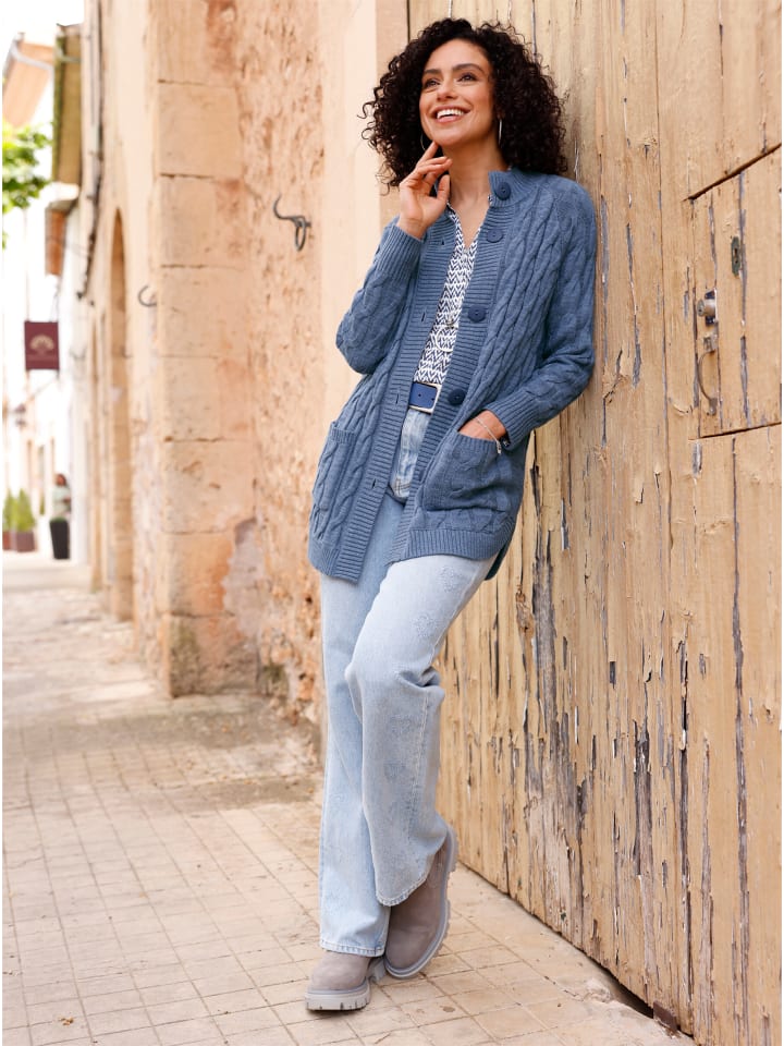 

WITT WEIDEN Длинный кардиган дымчато-синего цвета