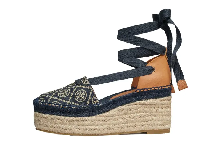 Эспадрильи на танкетке с монограммным принтом Tory Burch
