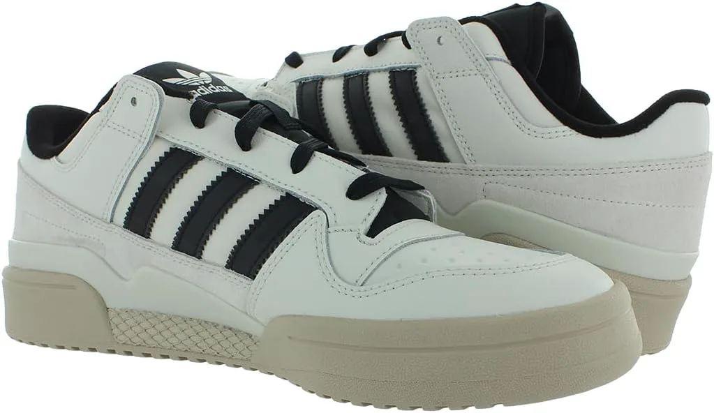 Мужские кроссовки Adidas Forum Low, серый/черный/бежевый/белый — фото 4