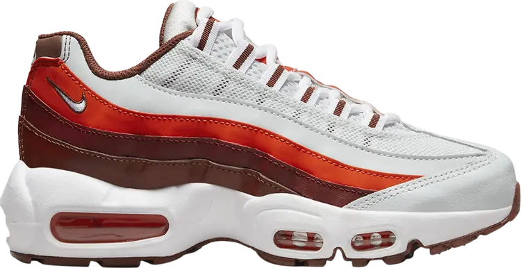 

Кроссовки Air Max 95 Recraft GS 'Photon Dust Picante Red', белый