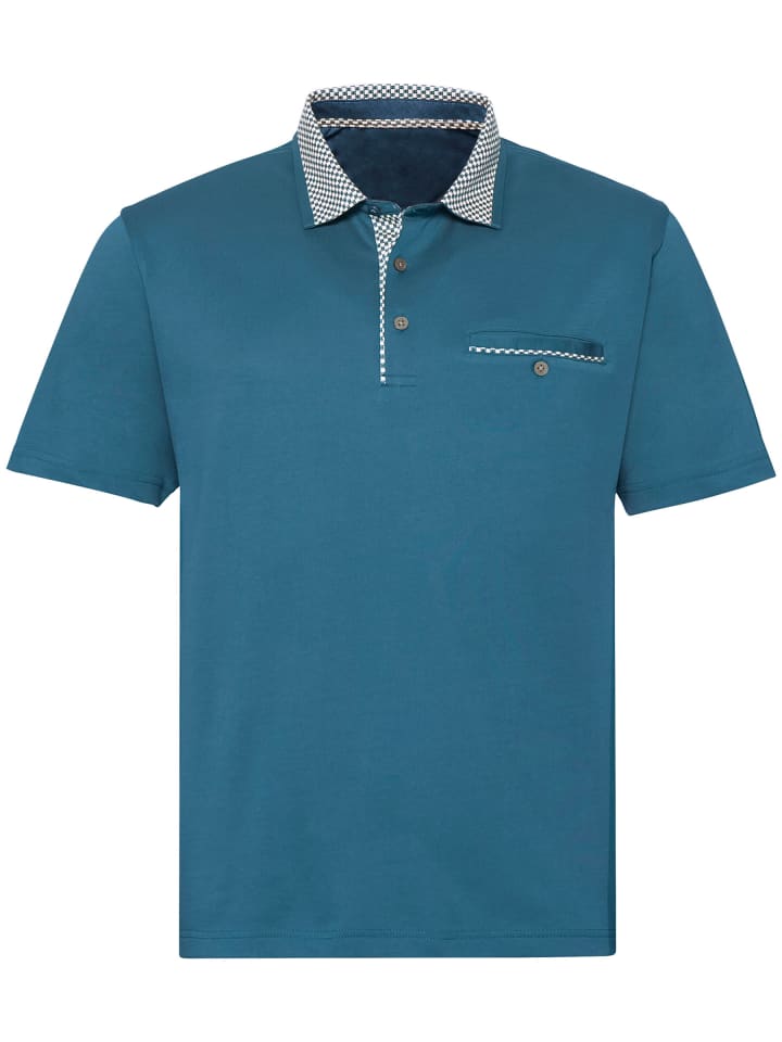 

Рубашка с короткими рукавами в бензиновом цвете hajo