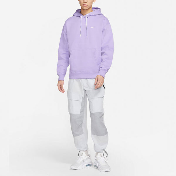 Толстовка Men's Nike Logo Embroidered Solid Color Fleece Lined Purple, фиолетовый — фото 3