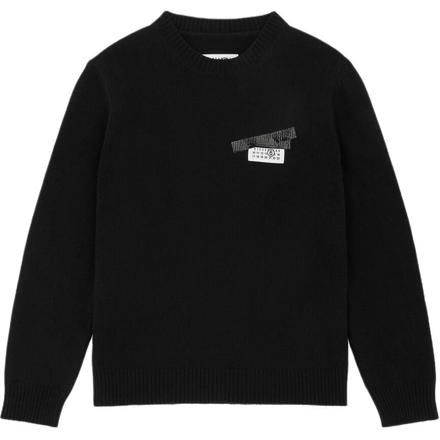 

Свитер с логотипом на груди MM6 Maison Margiela, черный