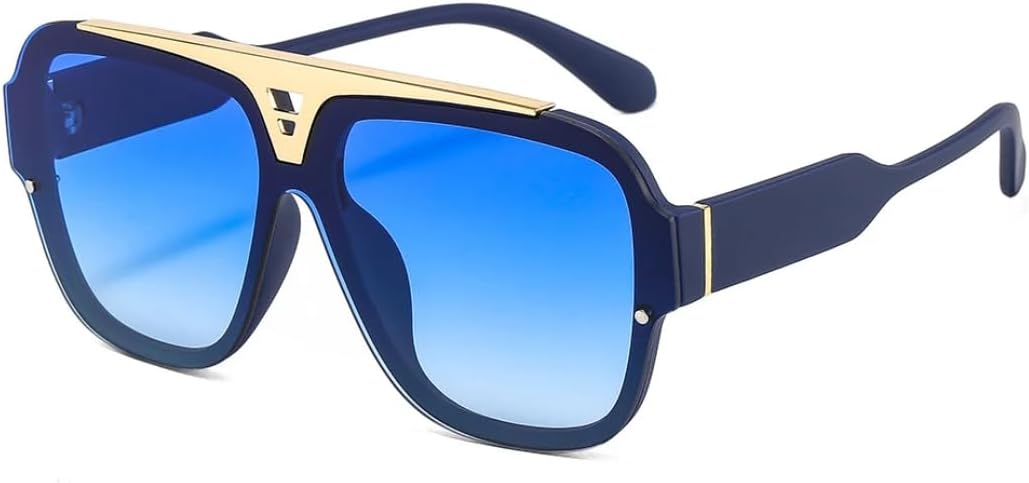 

Модные винтажные солнцезащитные очки в крупной оправе для женщин и мужчин, роскошные дизайнерские популярные солнцезащитные очки для женщин с защитой от УФ-излучения UV400 SZVVBKK, Blue Blue