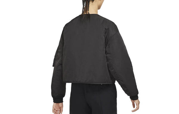 Куртка (WMNS) Air Jordan Chinese New Year Printing Ribbed Cuff Reversible Jacket Black, черный — фото 2
