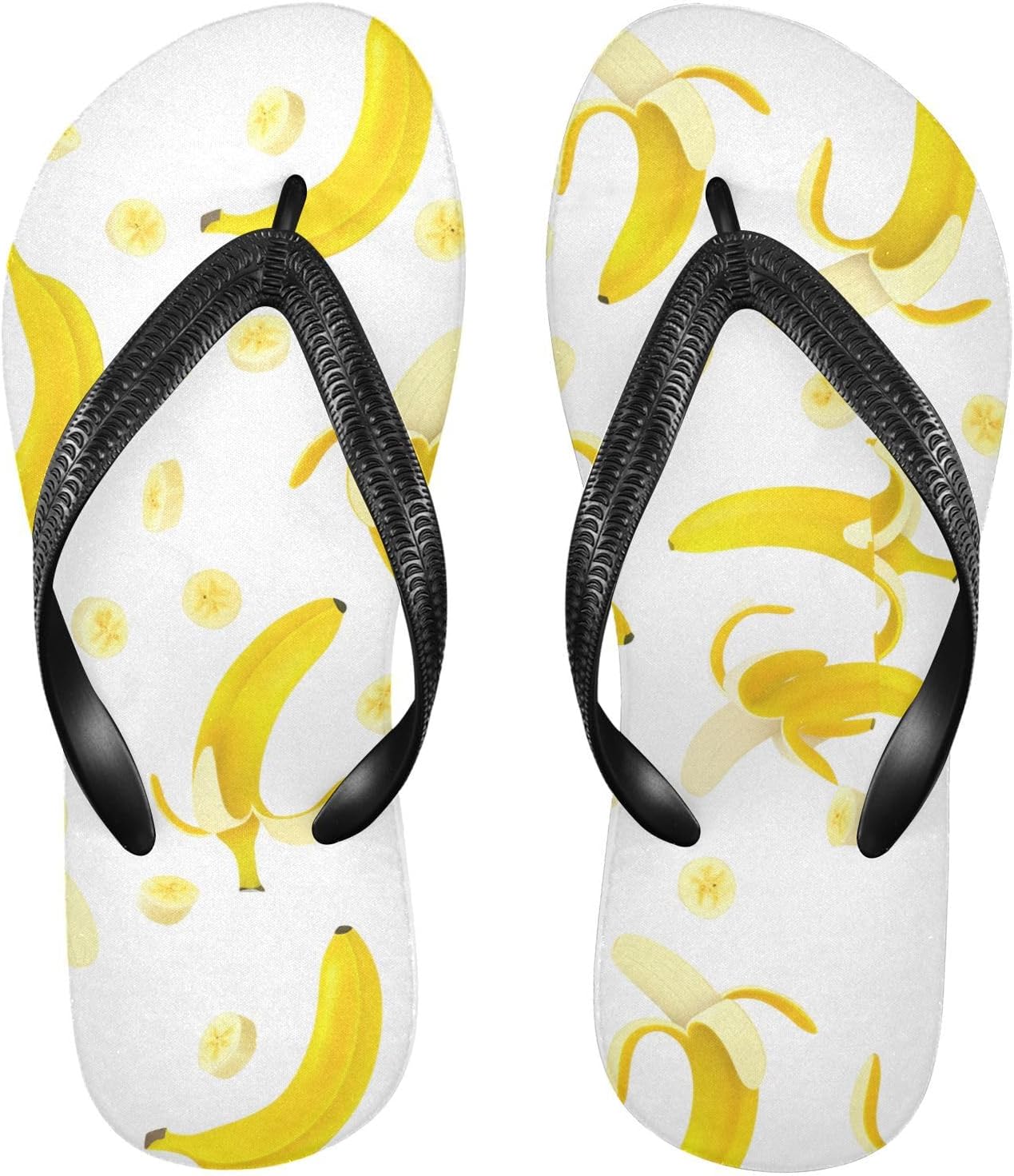 

Мужские и женские пляжные шлепанцы из резины с банановыми вставками, белые, противоскользящие, летние, для душа и прогулок Sinestour