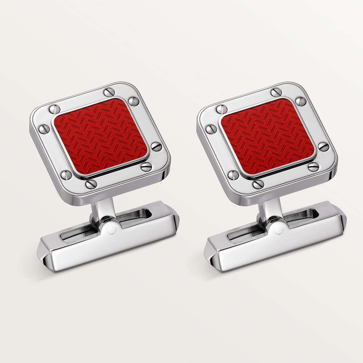 

Запонки Cartier Boutons de manchettes Santos de Cartier, цельное серебро