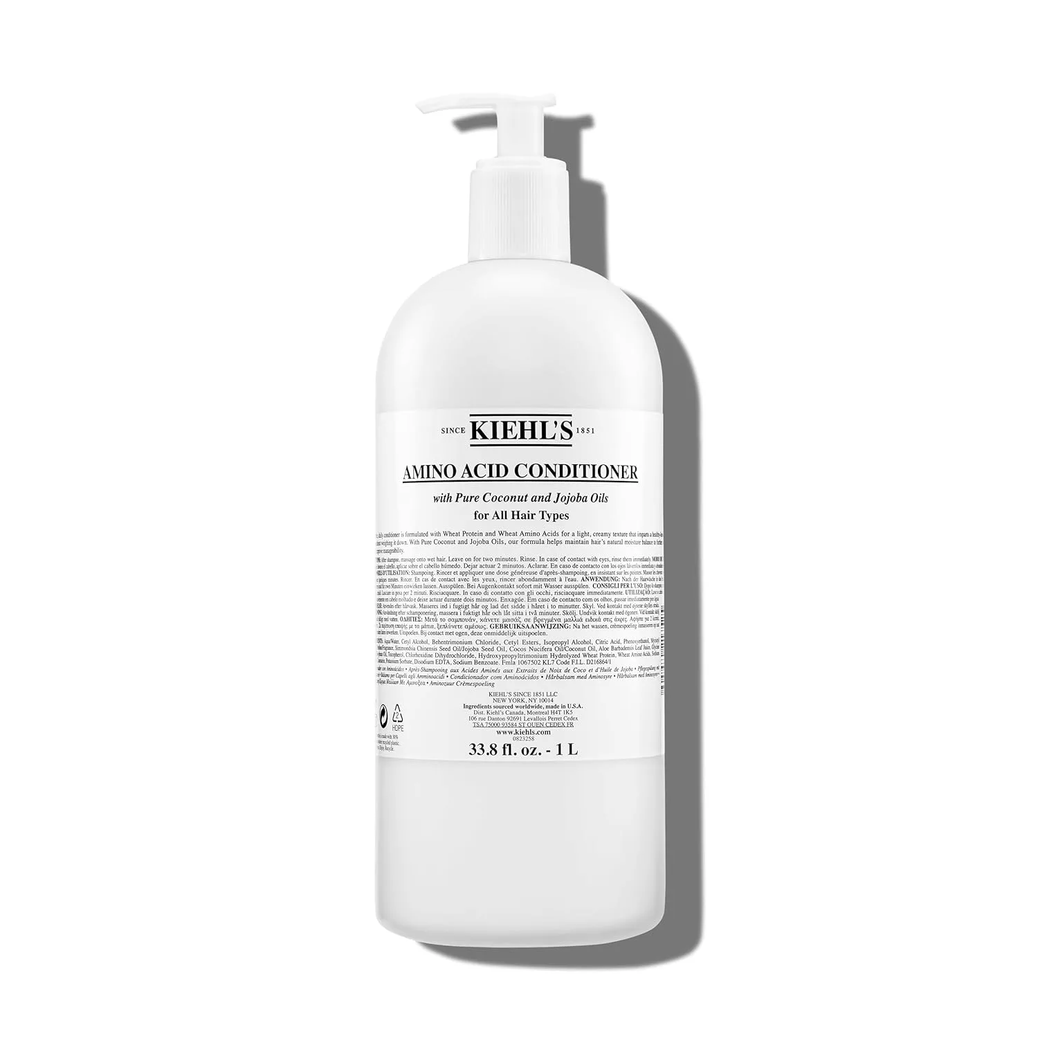 Кондиционер Kiehl's Amino Acid для укрепления и увлажнения волос с аминокислотами, маслом жожоба и кокоса 1000 мл