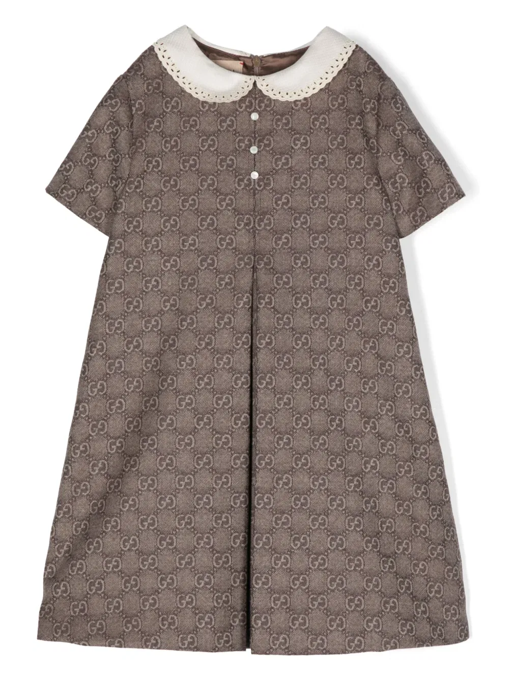 Шерстяное платье Gg Gucci Kids, коричневый