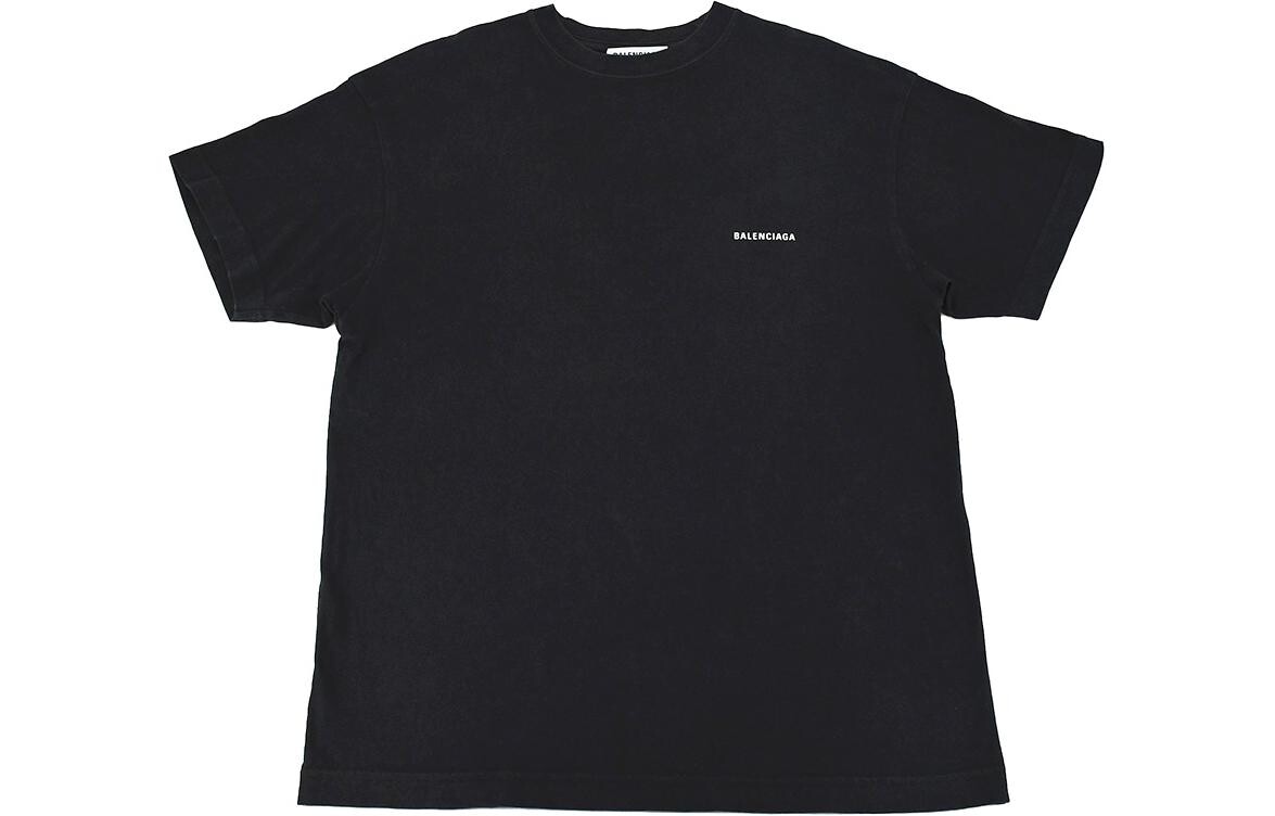 

Футболка мужская Balenciaga с белым принтом, черный