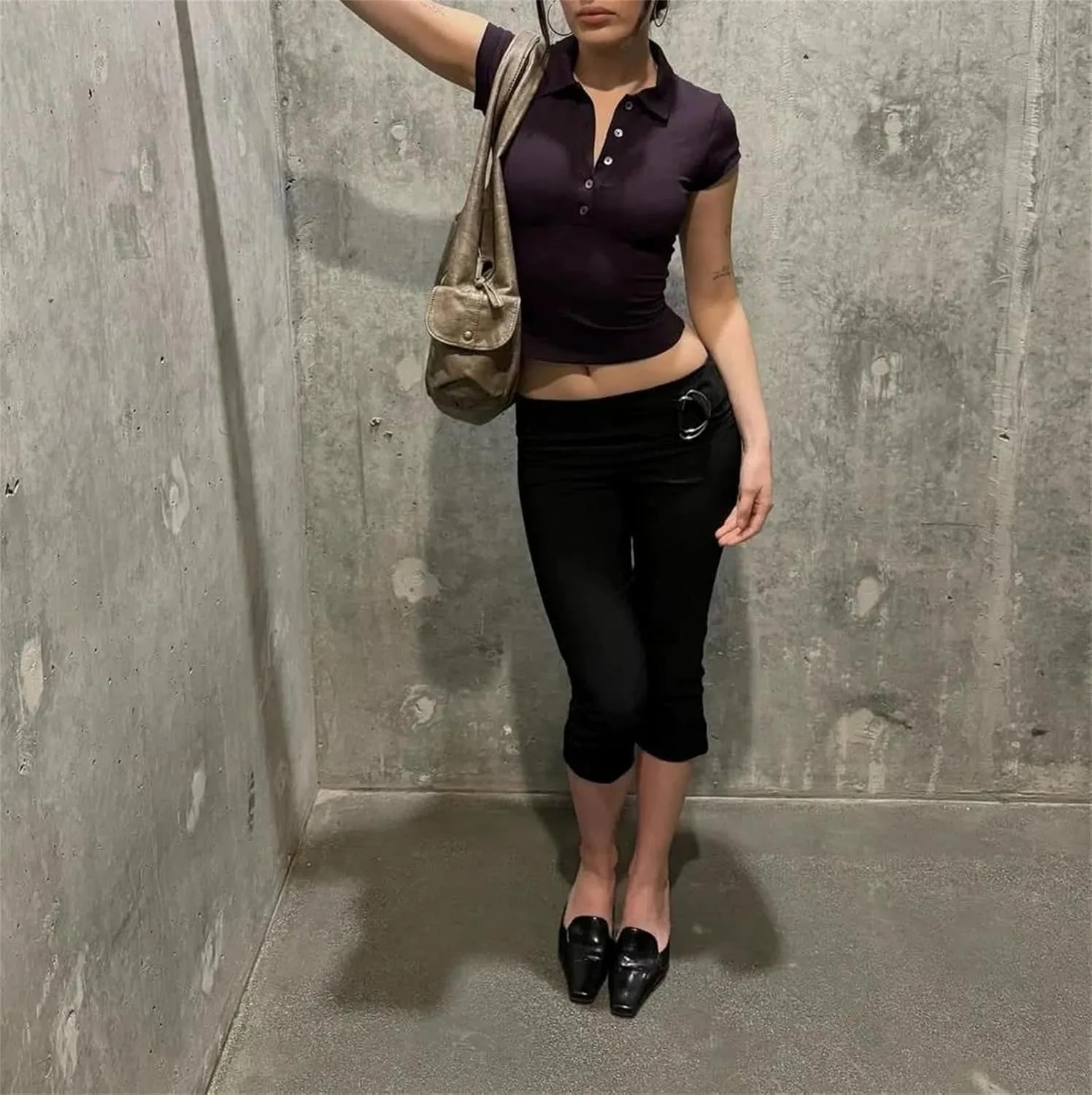 Женская поло с отложным воротником, короткий рукав, Slim Fit — фото 2