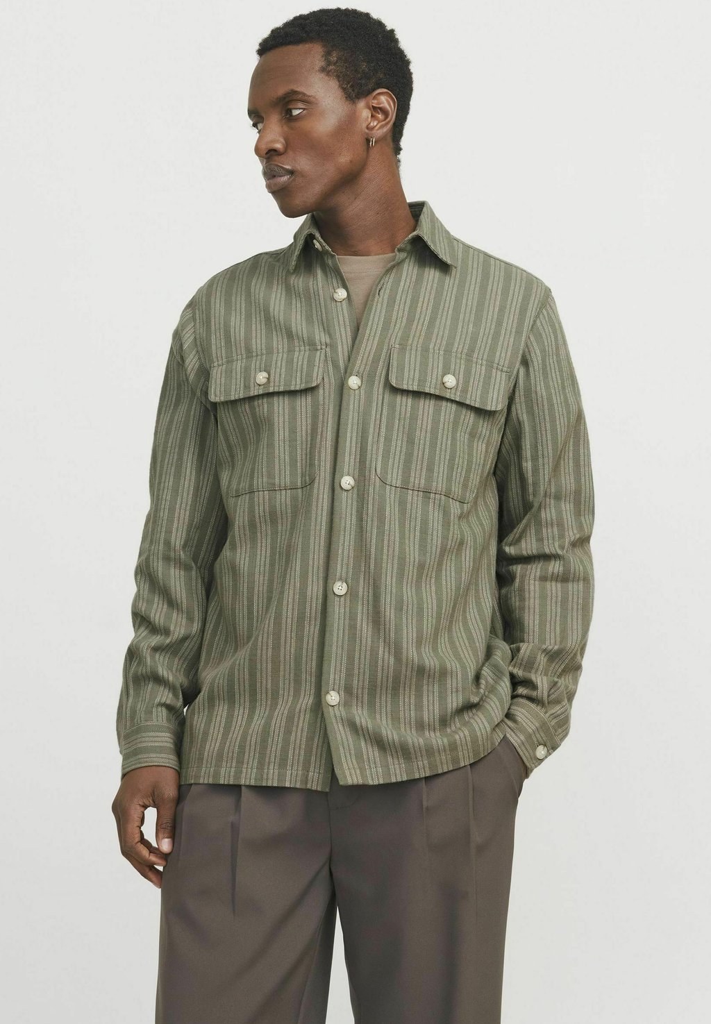 

Рубашка COMFORT Jack & Jones PREMIUM, темно-зеленый