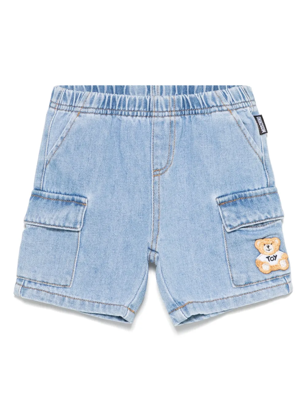 

Шорты с вышивкой Teddy Bear Moschino Kids, синий