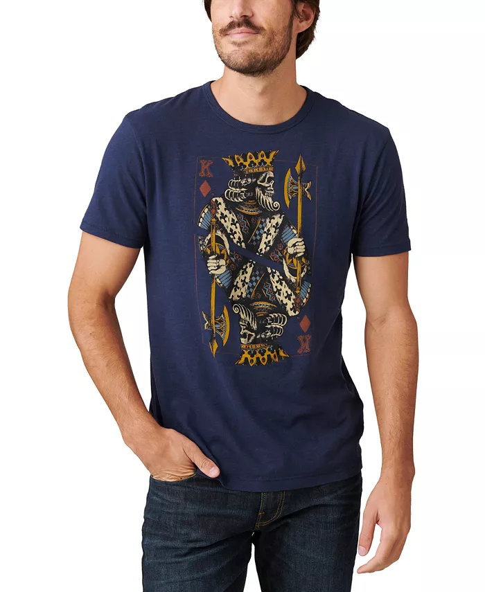 

Мужская футболка King of Diamonds с короткими рукавами Lucky Brand, синий