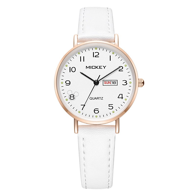 

Disney Женские часы с кварцевым механизмом и белым циферблатом на ремешке из полиуретана