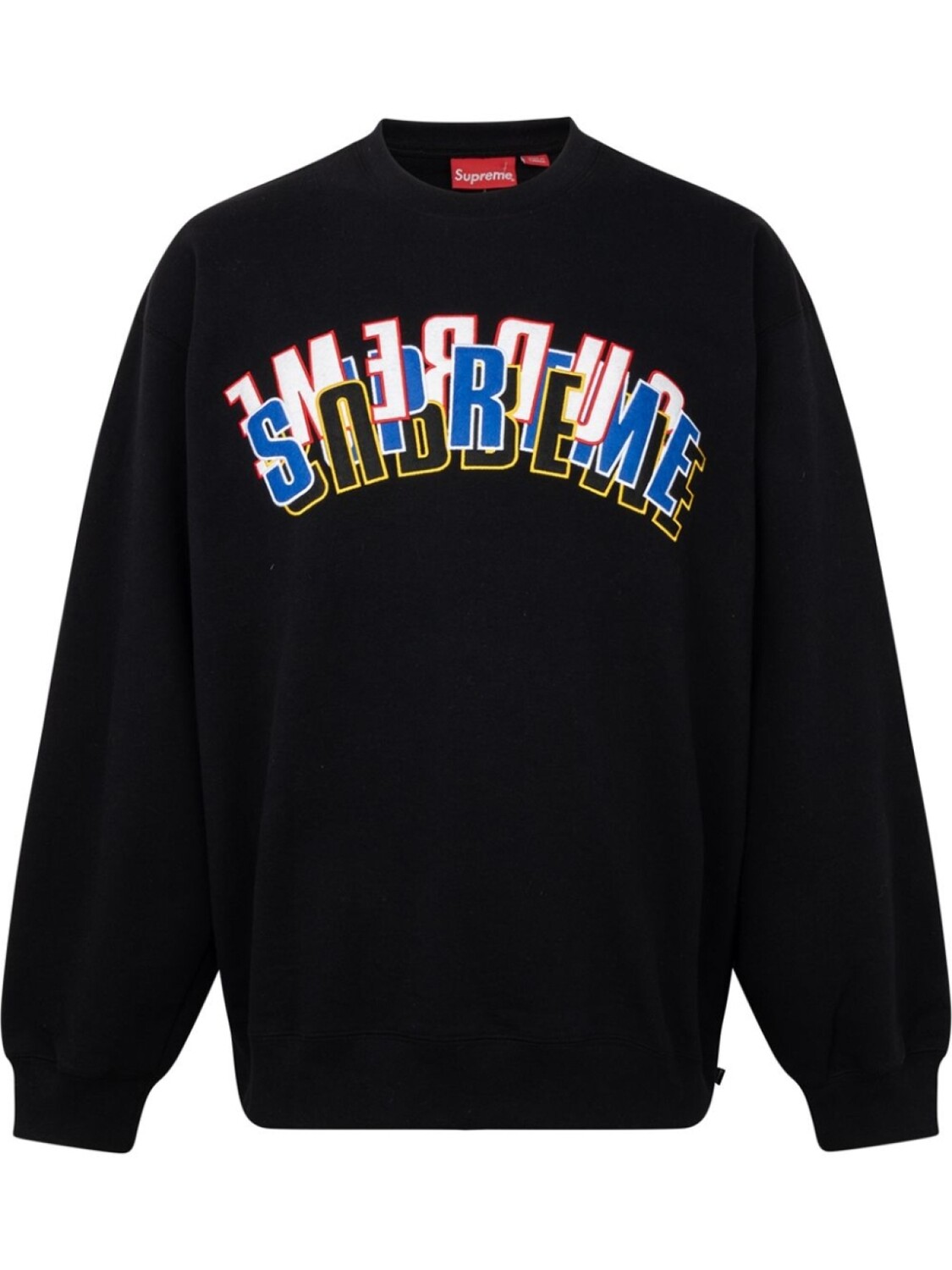 

Supreme толстовка с круглым вырезом и логотипом, черный