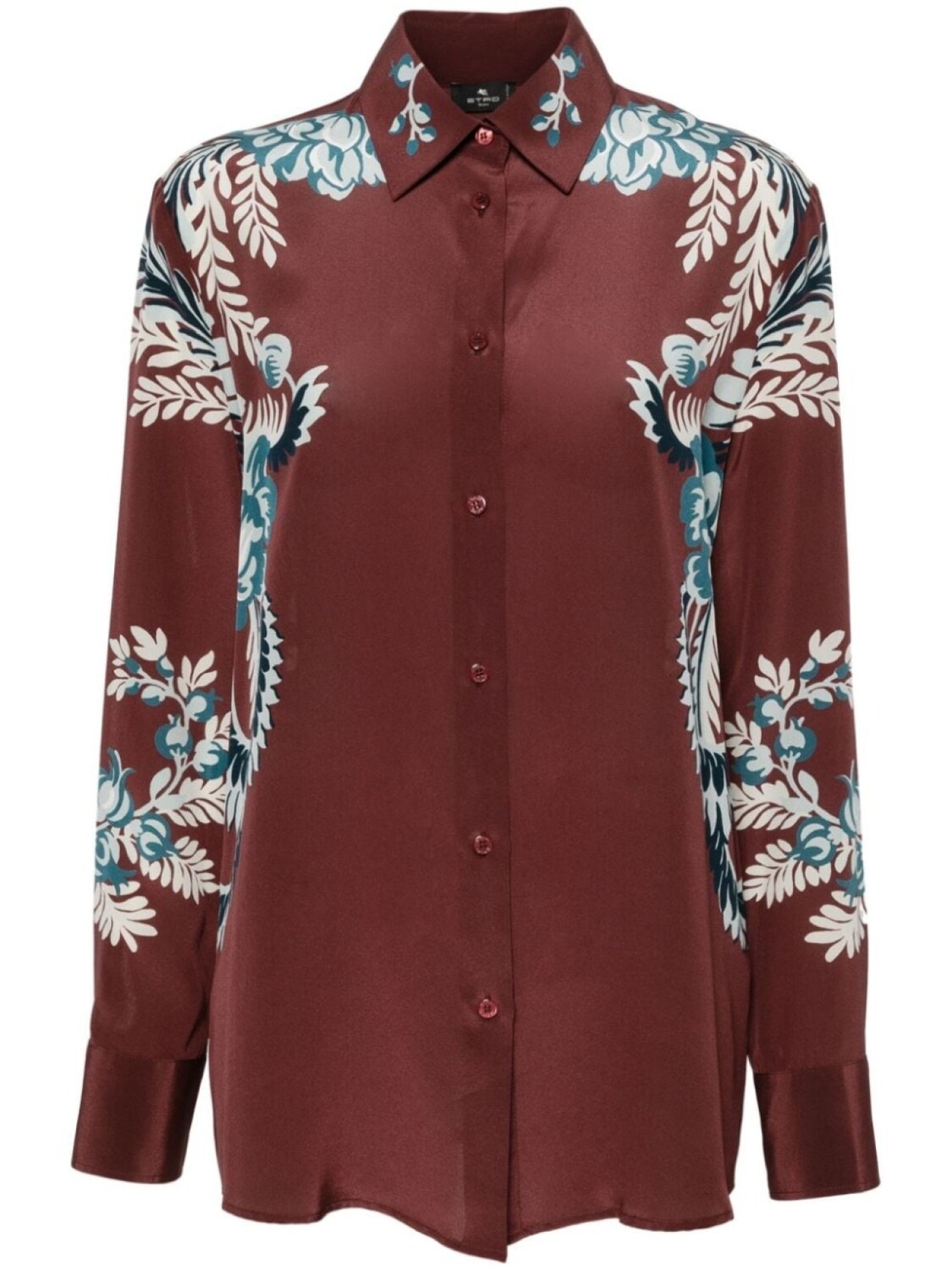 

ETRO рубашка с цветочным принтом, красный