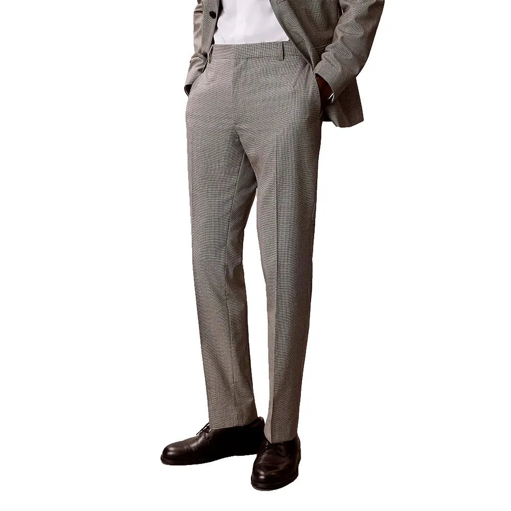 

Классические брюки Calvin Klein в клетку «гусиная лапка» приталенного кроя, серый