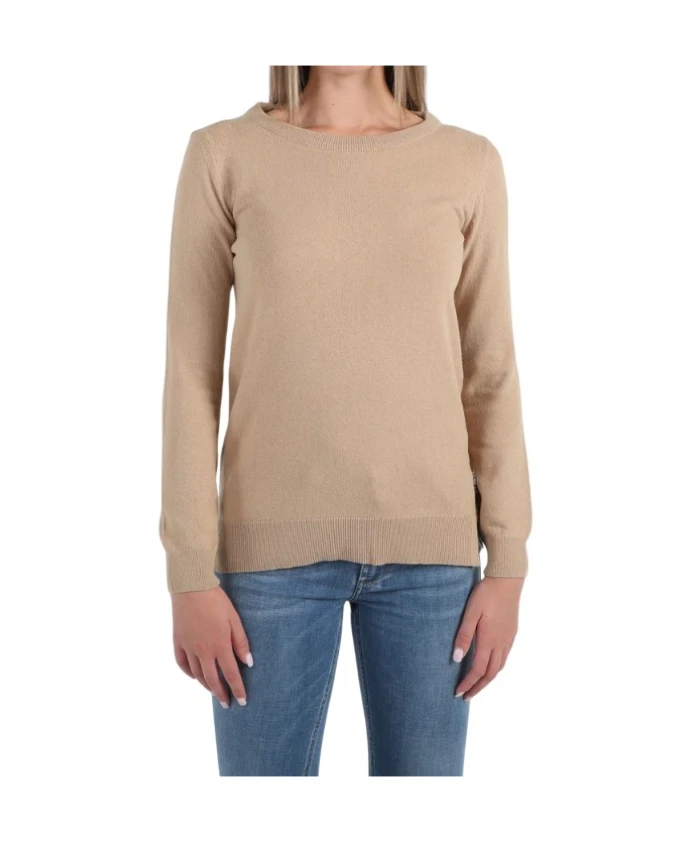 

Свитер с круглым вырезом и клетчатыми деталями. Barbour, коричневый