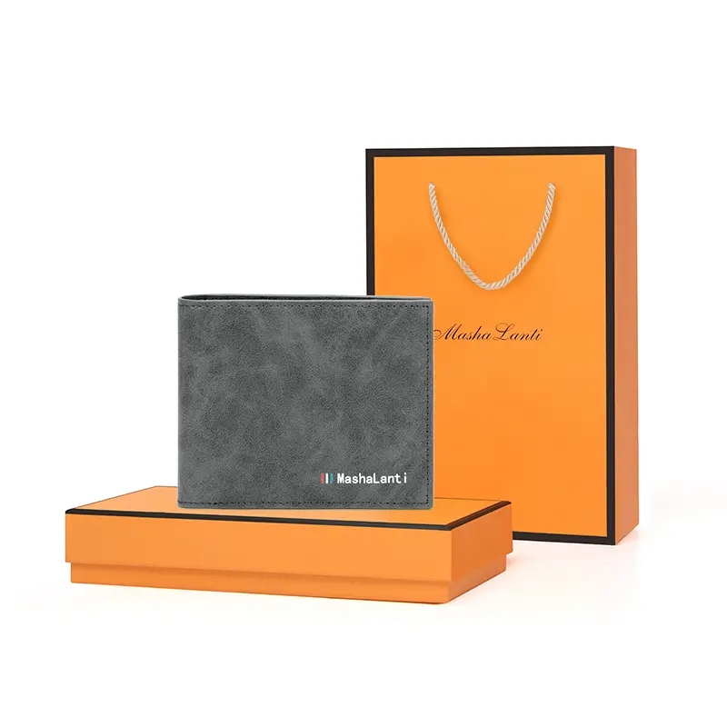 

MashaLanti Синтетический кожаный кожаный кошелек с клипом для карт мужской серо-зеленый, Gray Green