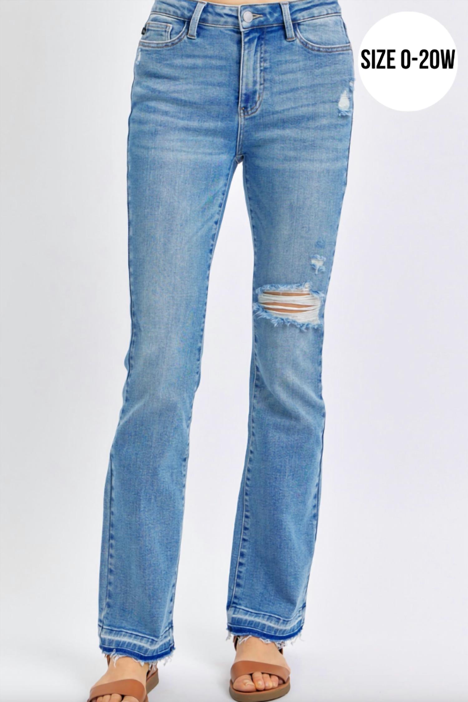 

Джинсы Bootcut средней посадки синего цвета Judy Blue