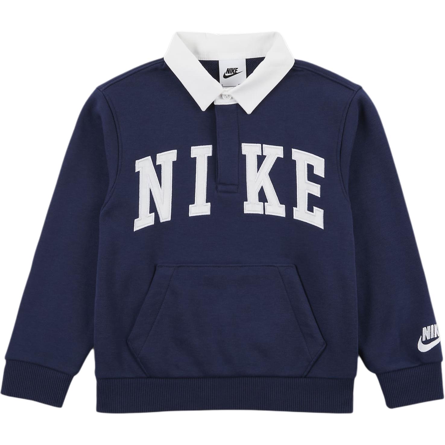 

Спортивный клуб Детская поло с длинным рукавом из велюра Midnight Marine Kids' Nike