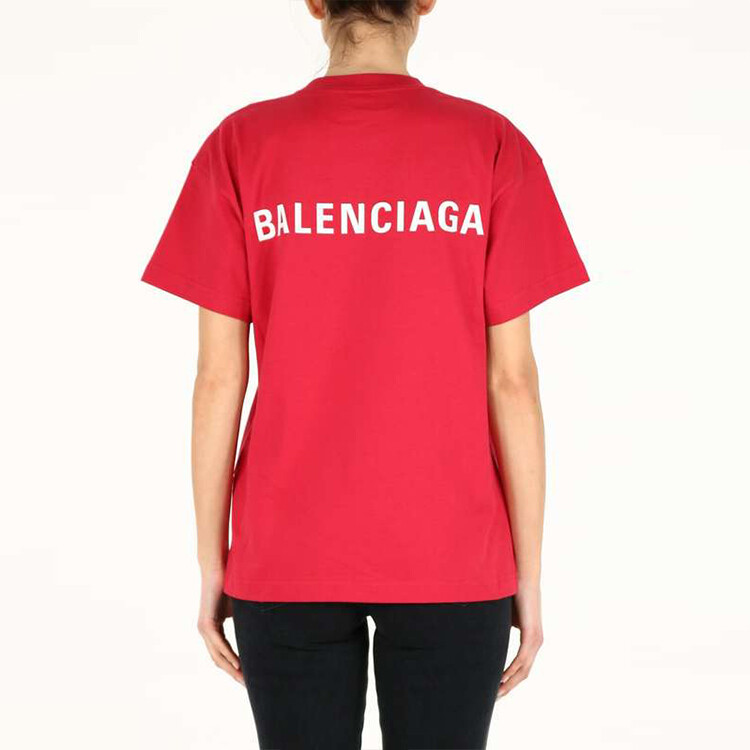 Футболка женская красная Balenciaga — фото 4