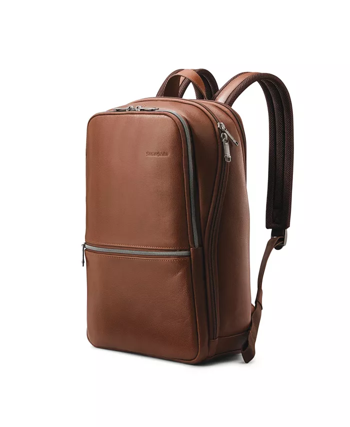 

Классический кожаный узкий рюкзак Samsonite, коричневый