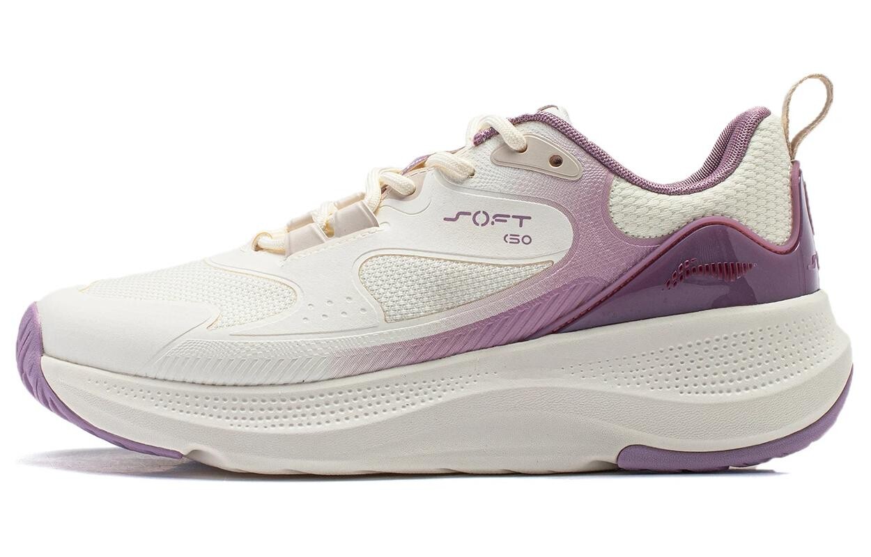 

Кроссовки LINING Soft Lifestyle Shoes Women's Low-top Off-white/pale Purple, белый/фиолетовый