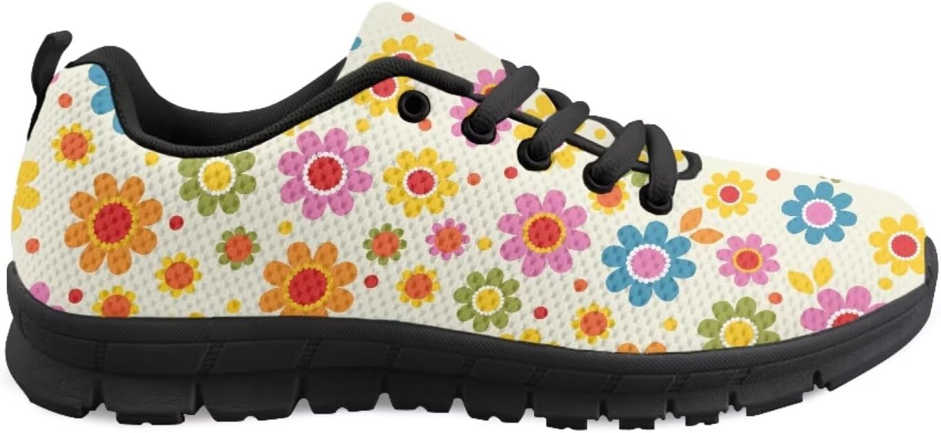 

Унисекс кроссовки для женщин с тропическим цветочным рисунком, теннисные и беговые, легкие, с сетчатым верхом, спортивные, для тренажерного зала, с подошвой из EVA Getelinseng, Boho Cottagecore Floral