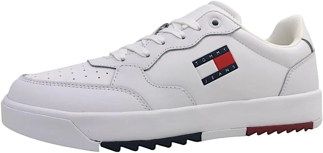 Мужские кроссовки Tommy Jeans Cupsole в стиле ретро, ​​базовая модель, White