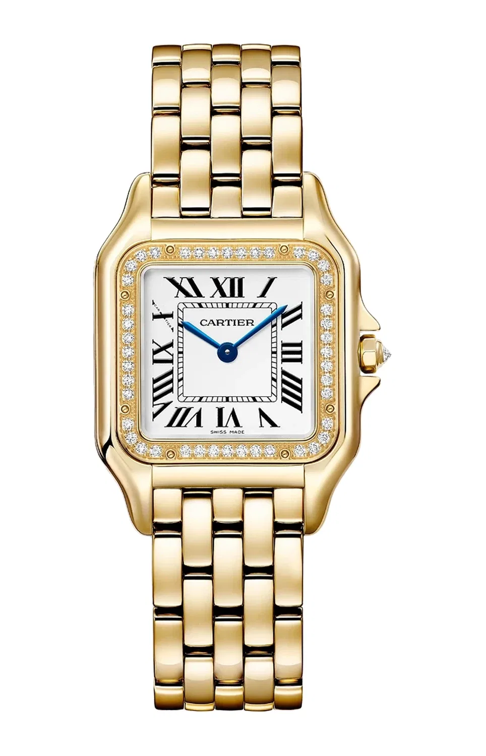 Panthère de CARTIER средняя модель, желтое золото и бриллианты, кварц - WJPN0085, золотой