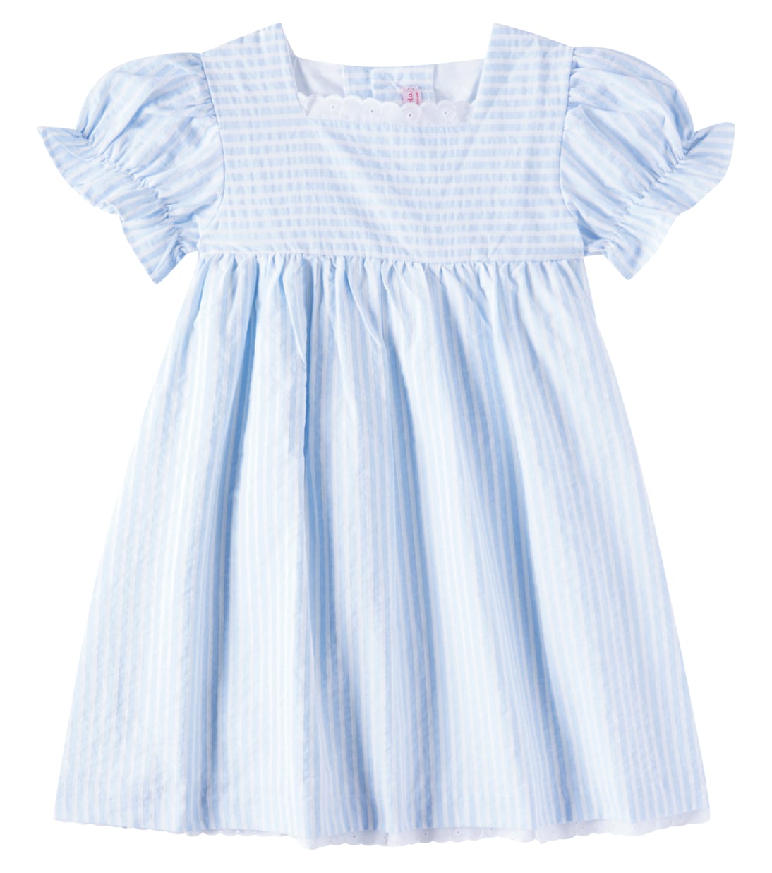 

Платье Zoe из хлопковой смеси в полоску с оборками La Coqueta, Blue Stripe