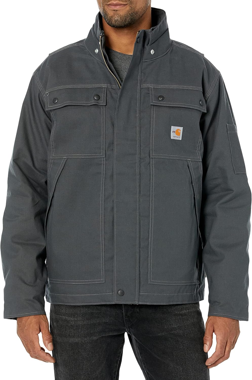 

Мужская огнестойкая утепленная куртка Carhartt Full Swing, свободного кроя, с быстрой застежкой, Shadow