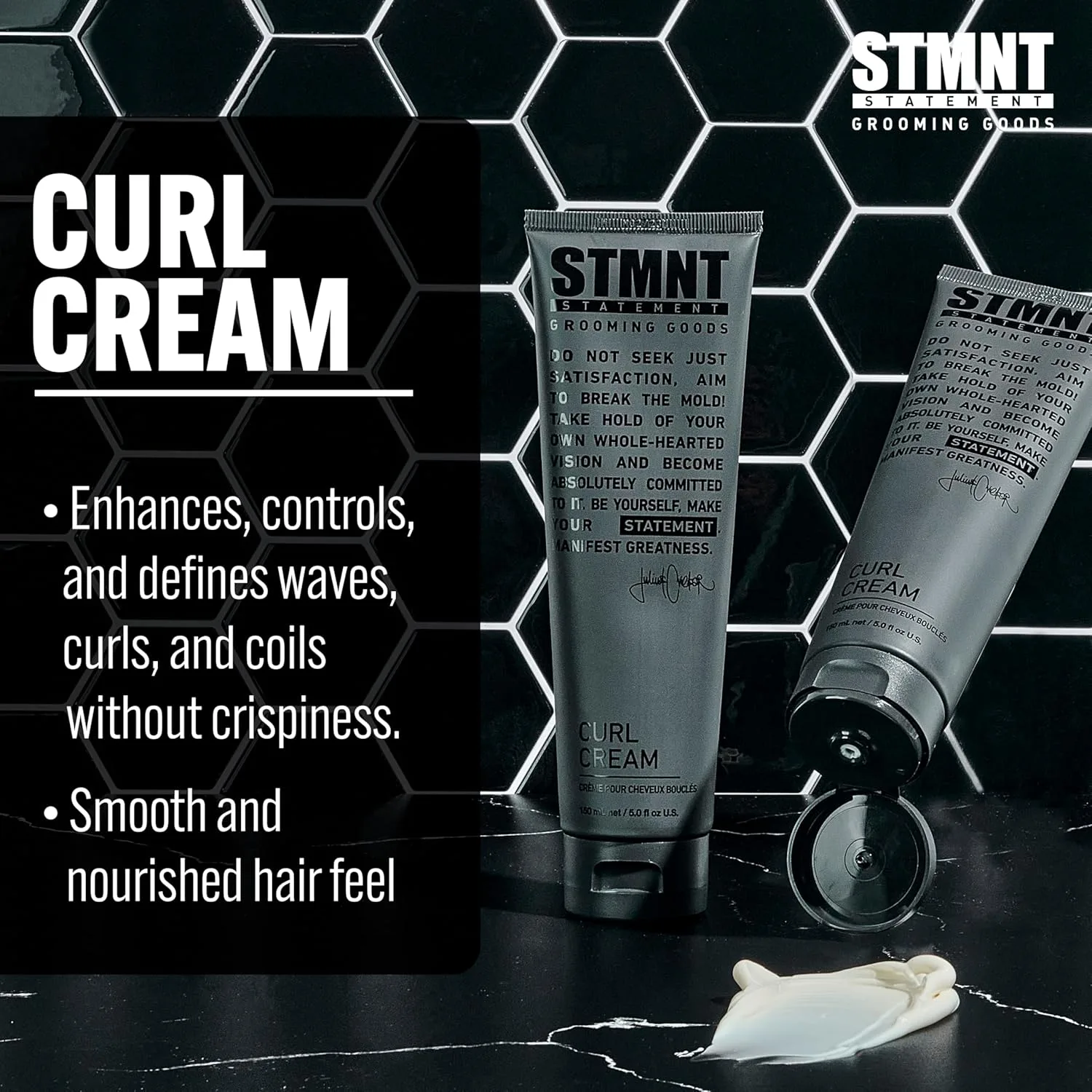 Крем для укладки кудрей STMNT Grooming Goods | Усиливает кудри | Придает текстуру, не делая локоны жесткими — фото 3