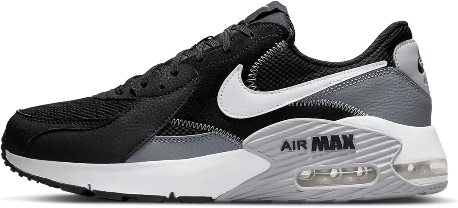 Мужские низкие кроссовки Nike Air Max Excee, белый/черный/серый