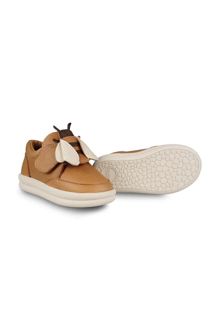 

Детские кожаные получешки Nellu Sneakers Bee Donsje, коричневый