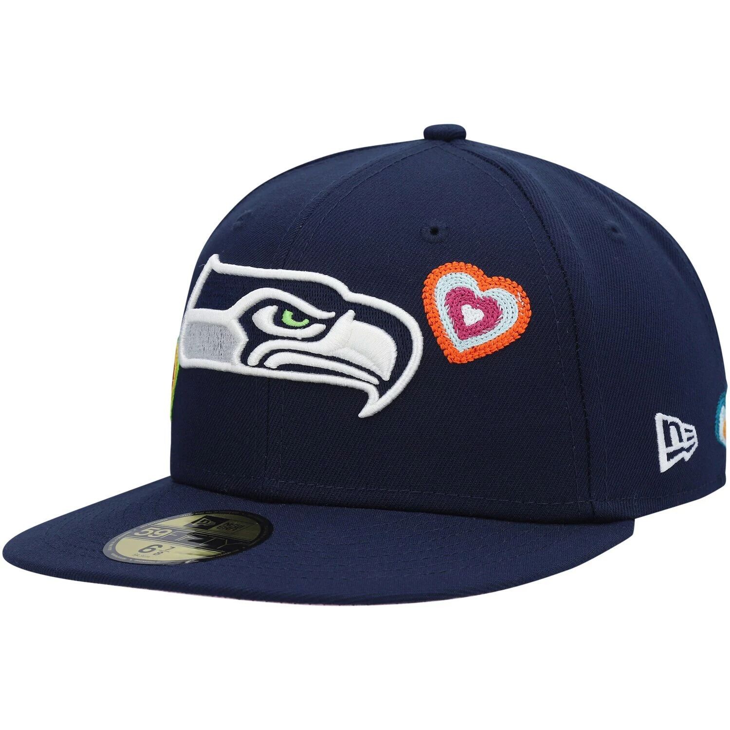 

Мужская темно-синяя шляпа New Era College Seattle Seahawks с сердечком 59FIFTY