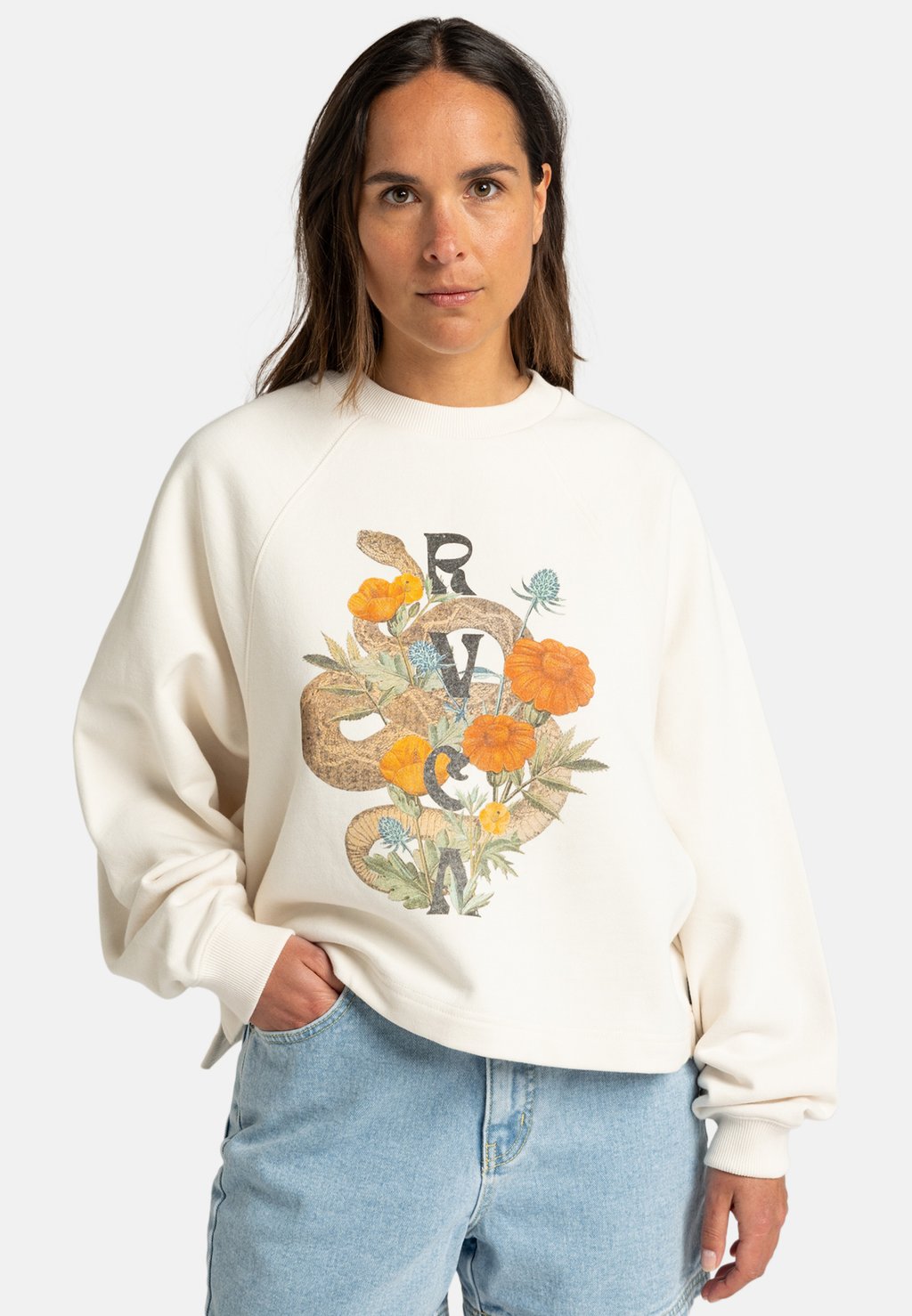 

Толстовка WILDFLOWER SNAKE RVCA, белый