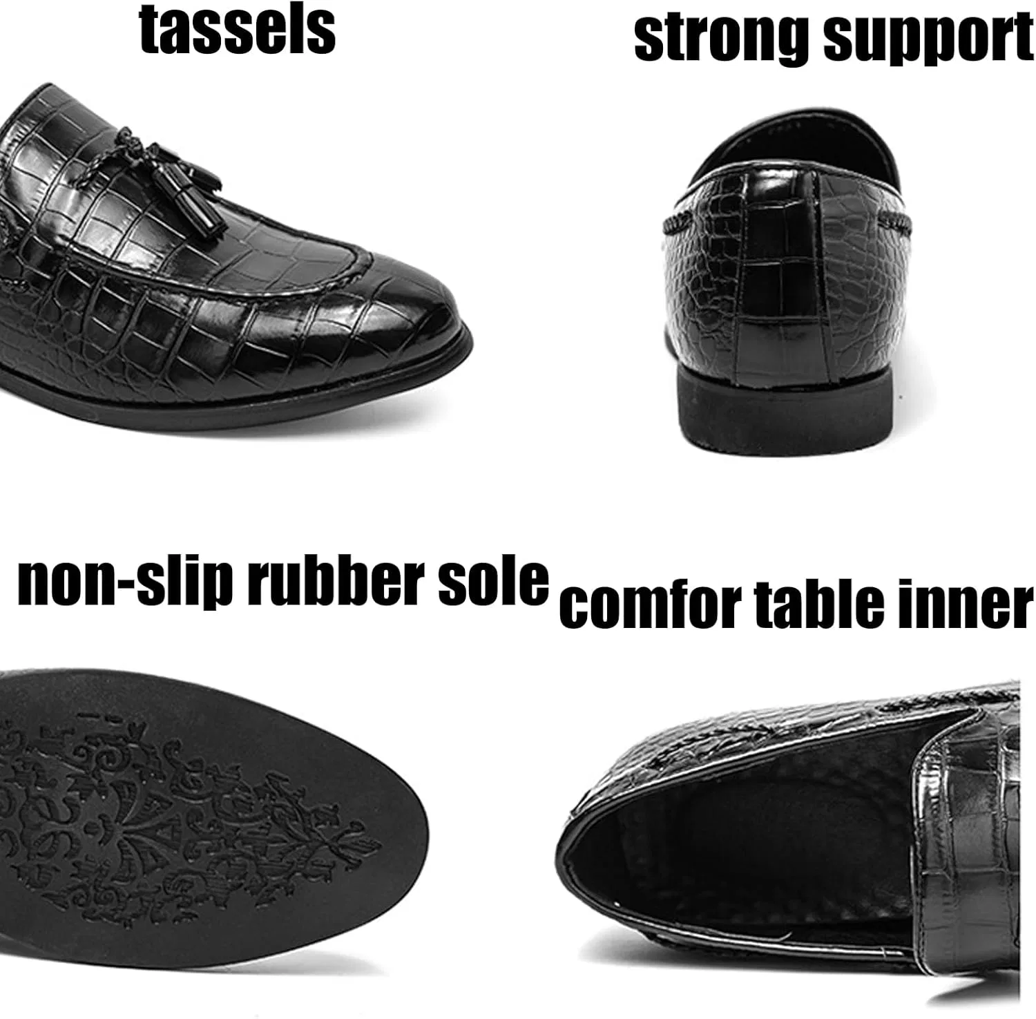 Лоферы мужские на кожаной подошве, Stone Grain Leather, без бренда, модель без названия, коричневый Boaobaihuo — фото 4
