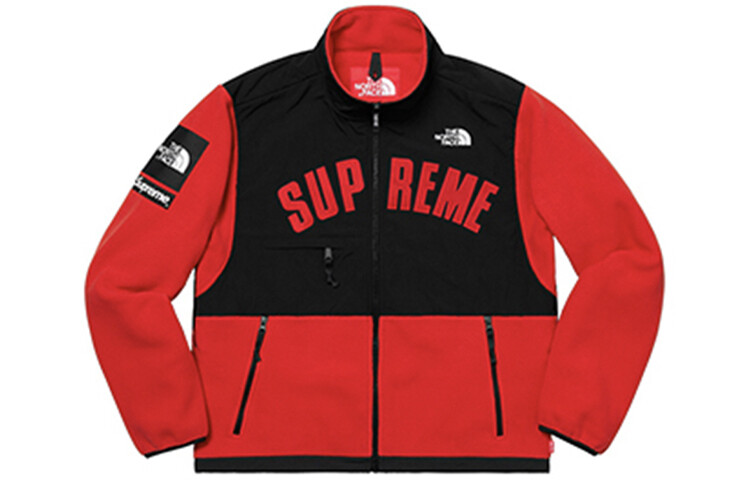 

Куртка унисекс Supreme Х The North Face, красный/черный