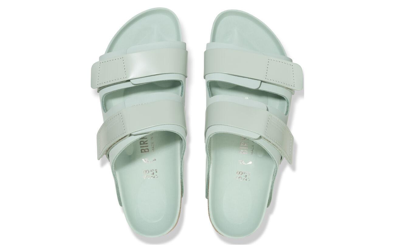 Женские кожаные сандалии Birkenstock, цвет серфинговый зеленый — фото 4