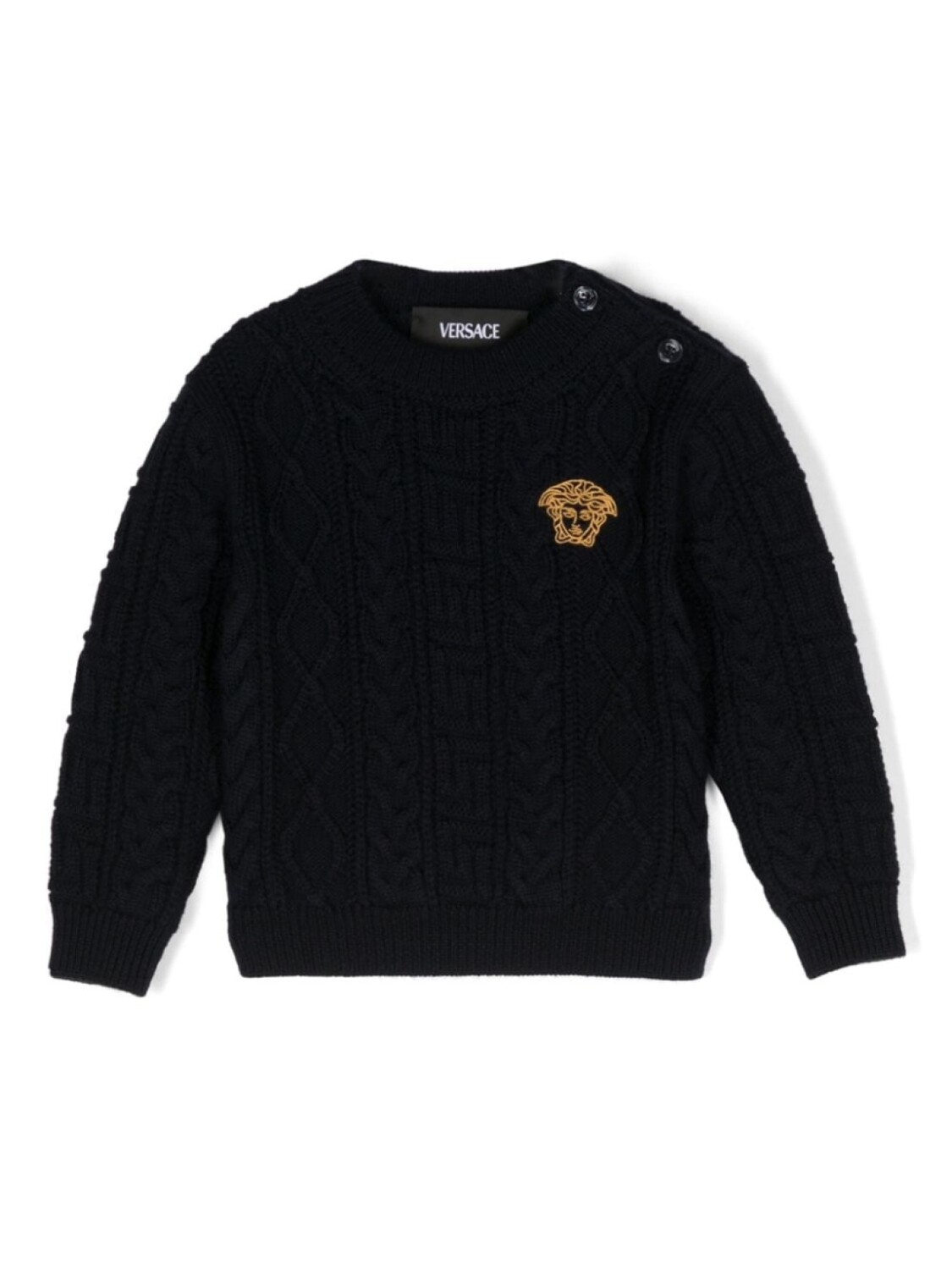 

Versace Kids джемпер с вышивкой Medusa, синий