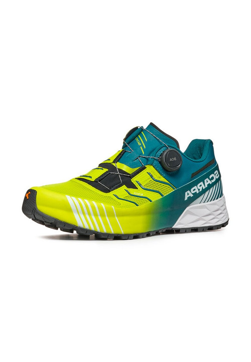 Кроссовки для бега по пересеченной местности Ribelle Run Kalibra Ht Scarpa, цвет lime green deep lagoon — фото 2