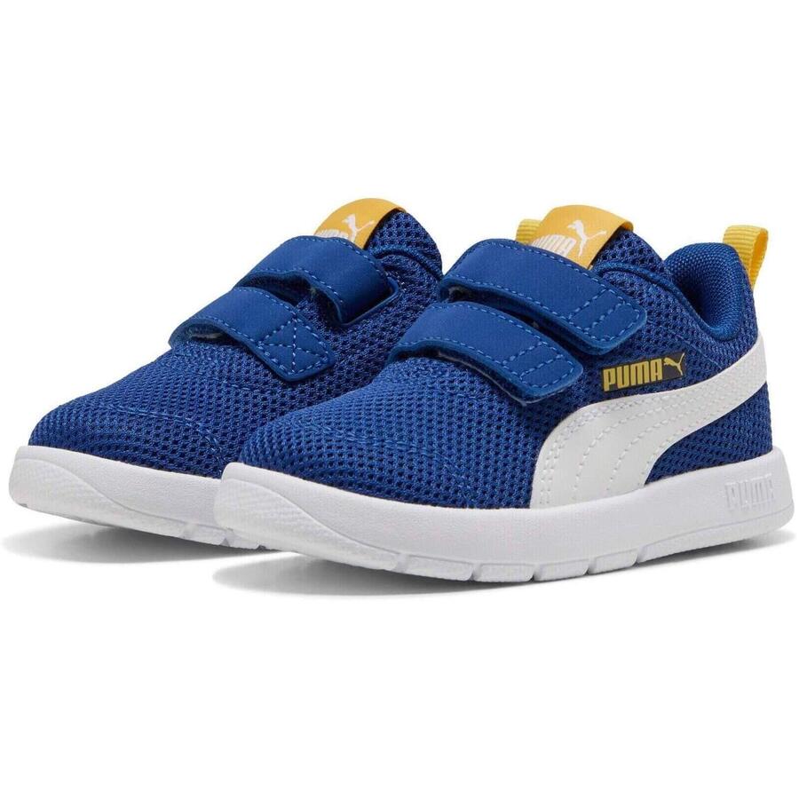 Кроссовки Puma Courtflex V3 Mesh Inf Clyde Royal-puma W, синие, детские — фото 3