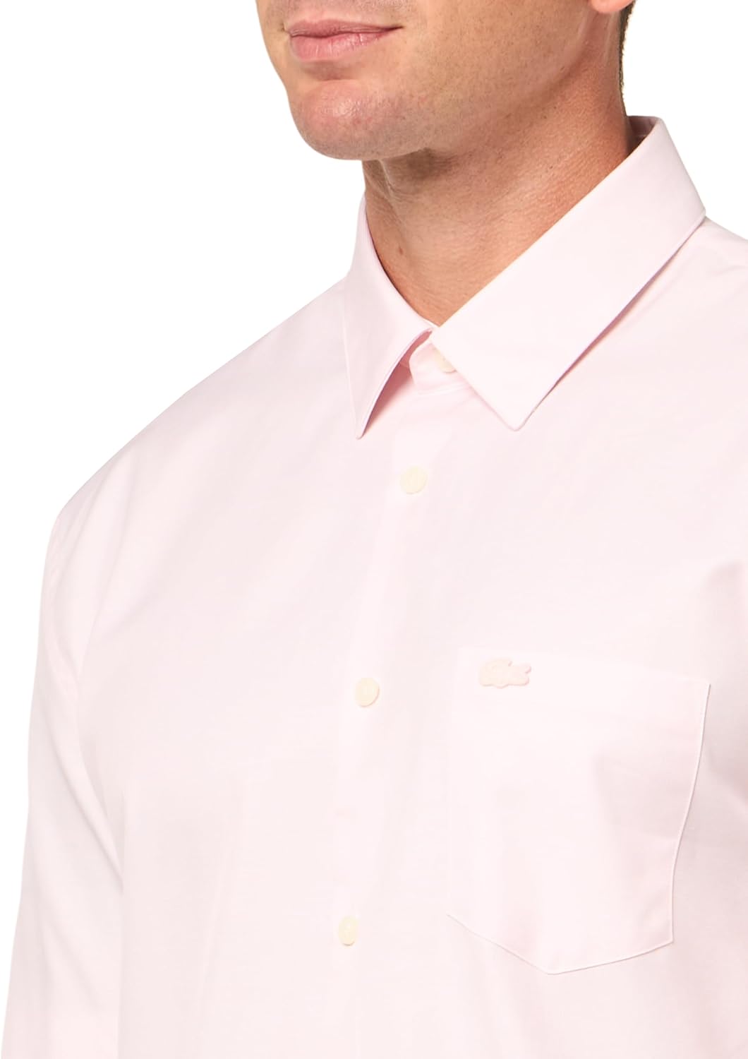 Lacoste мужская рубашка Regular Fit из премиального хлопка, Flamingo Pink — фото 3